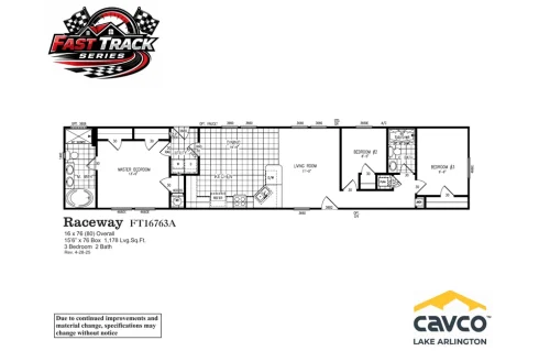 FT16763A - Raceway -- Floor Plan