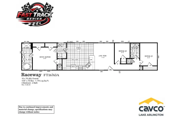 FT16763A - Raceway -- Floor Plan