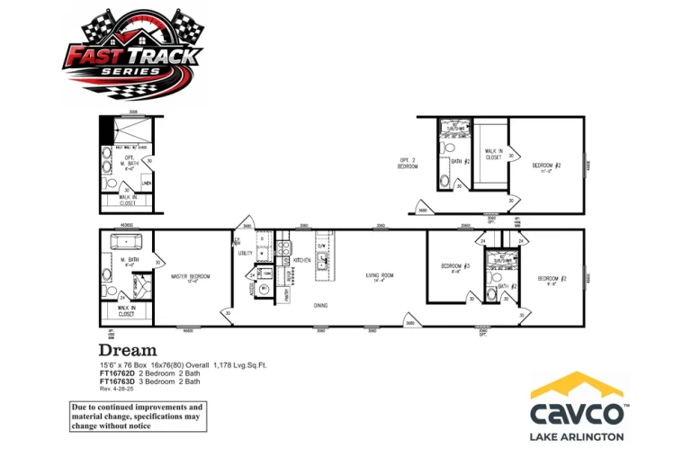 FT16763D - Dream -- Floor Plan