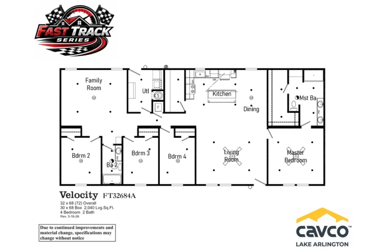FT32684A - Velocity -- Floor Plan
