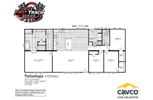 FT32704A - Talladega -- Floor Plan