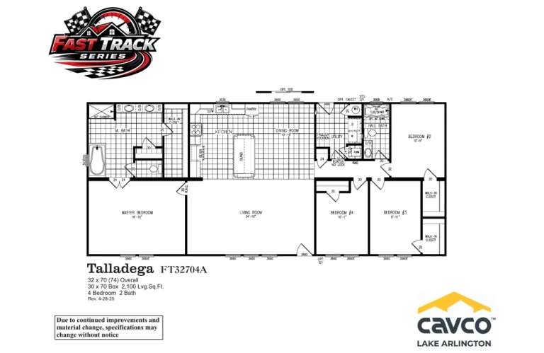 FT32704A - Talladega -- Floor Plan