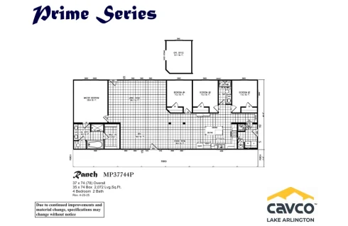 MP37744P - Ranch XL -- Floor Plan