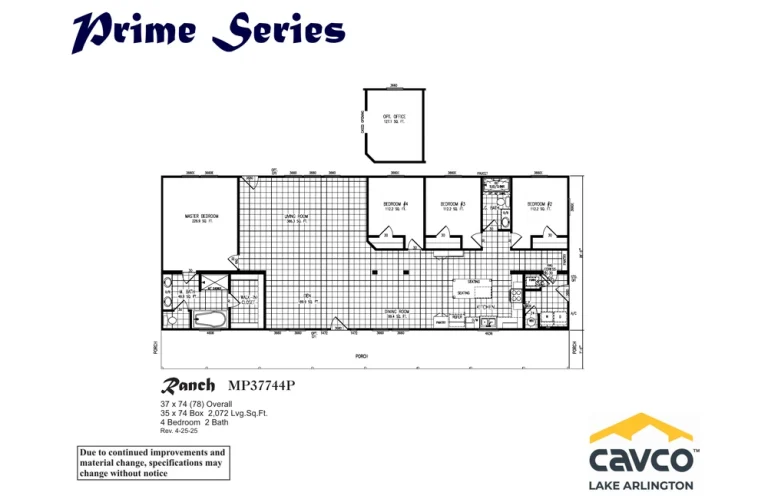 MP37744P - Ranch XL -- Floor Plan